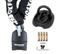 Oxford Hardcore XC13 Sold Secure Motorbike Chain Lock & Padlock 3 High Security Keys with Triton Flip Ground Anchor for Motorcycle Scooter Anti Theft Protection Lock (2.0 M)
