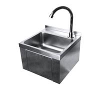 Oxford Hardware Stainless Steel Square Knee Operated Hand Wash Basin