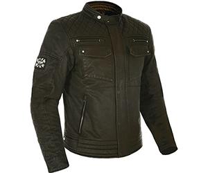 Oxford Hardy Dry2Dry Wax Cotton Motorcycle Jacket, Olive Green, M