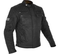 Oxford Hardy Wax Cotton Motorcycle Motorbike Jacket - Black