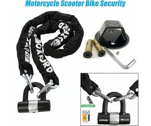 Oxford HD Motorcycle Chain Lock 1.5m Sold Secure & Security Atom Ground Anchor