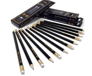 Oxford Helix HB Eraser Tipped Pencils - 36 Count - Blue, HB, Medium Point, Cylindrical Shape, Ambidextrous, Writing, Sketching, Drawing