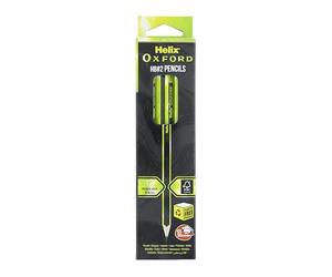 Oxford Helix HB Pencils 12 Pack Green & Black Marble Edition, Premium Graphite Pencils for School, Office & Drawing, Break Resistant Lead, Easy Sharpening