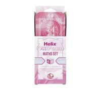 Oxford Helix Maths Set Pink Marble Edition 9 Piece Geometry Set with Ruler, Compass, Protractor, Pencil & Eraser for School, Exams & Students
