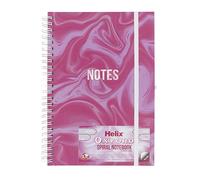 Oxford Helix Pink Marble Notebook with “Notes” title Design Ring Bound Lined Notebook with Premium Inner Marble Pattern A5 Notepad for School, Office & Home