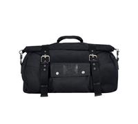 Oxford Heritage Motorcycle Roll Bag 20L Black Waxed Cotton Motorbike Saddle Bag