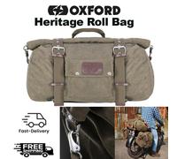 Oxford Heritage Waterproof Waxed Cotton Motorcycle Storage Roll Bag Luggage 30L