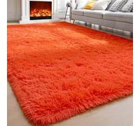 Oxford Homeware Area Rugs Living Room Large 160x230 cm - Rust Rugs for Bedroom, Lounge - Super Soft Non Slip Rug Washable Modern Floor Carpets for Bedside