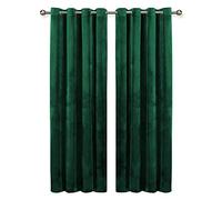 Oxford Homeware Emerald Green Blackout Curtains - 66x72 Inch Eyelet Curtains for Bedroom - Thermal Insulated Curtains For Living Room + 2 Tie Backs (168cm x 183cm)