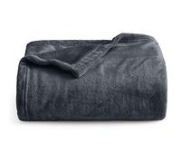 Oxford Homeware Fleece Blanket Sofa Throw Cuddly Reversible Soft Throws for Bed, Couch, Settee, Travel Lightweight and Breathable Blanket fit All Season (Grey, King)