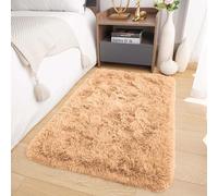 Oxford Homeware Rugs Living Room 60x110 cm - Beige Area Rugs for Bedroom Small - Fluffy Shaggy Super Soft Non Slip Rug Washable Modern Floor Carpets Bedside Rug for Kids Room