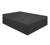 Oxford Homeware Single Fitted Sheet Brushed Microfiber Non-Iron Single Bed Sheets 40cm/16 Inches 200 Threads Count Hypoallergenic Bed Linen Easy Care (Charcoal)