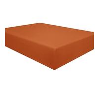 Oxford Homeware Super King Fitted Sheet Extra Deep 40 Cm/16 Inches No Color Fade Easy Care Fitted Bed Sheets Brushed Microfiber Bed Linen 200 Threads Count Superking Fitted Sheet (Rust)