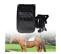 Oxford Horse Diaper Manure Catcher Bag,Lightweight Horse Manure Collection Bag,Black Reusable Washable Mini Horse Tail Manure Bags for Female Horses (Black, S)