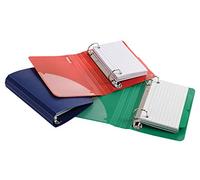 Oxford Index Card Binder with Dividers, 3" x 5", Color Will Vary, 50 Cards,1 Binder (73570),Assorted (Blue, Green, Red)