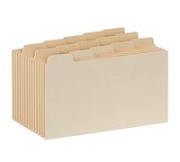 Oxford Index Card Guides with Blank Tabs, 3 x 5 Inches, 1/5 Cut Tabs, Manila, 100 per Box (40352)