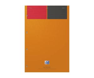 Oxford International A4 Card Cover Refill Pad - Orange/Black/Red