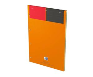 Oxford International Notepad 160 Pages A4 Pad + Punch Holes Lined Ligné Jaune