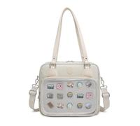 Oxford Ita Bag Crossbody Shoulder Bag Messenger Backpack Multipurpose Pins Display, White/Opulent Garden, ca. 20,32 cm x 29,21 cm x 2,54 cm