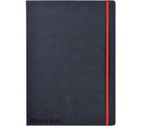 OXFORD Journal Black n' Red A4 Ruled Casebound Cardboard Hardback Black, Red 144 Pages