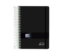 Oxford Live & Go, 2026 2027 Diary, Day Per Page, Plastic Cover, 12 x 18 cm, Spanish, Black