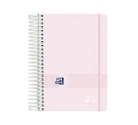 Oxford Live & Go, 2026 2027 Diary, Day Per Page, Plastic Cover, 12 x 18 cm, Spanish, Pastel Pink