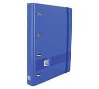 Oxford Live & Go 4 Ring Binder Polyfoam with Rubber A4+ Removable Blackboard Sticker Sheet Refill with 5 Ribbons and 5 x 5 Grids - Blue