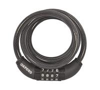 Oxford LK203 Bicycle Combination Lock, Black, 10mm x 1.5m