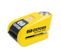 Oxford Alpha XA14 Security Motorbike Alarm Disc Lock - Yellow/Black