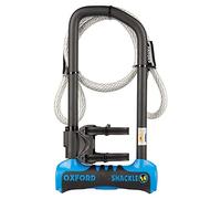 Oxford LK323 320mm x 177mm + Cable Shackle14 Pro Duo U Diamond Rated Bicycle and Electric Bike Lock, Black