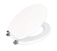 Showerdrape Oxford White Wooden Toilet Seat