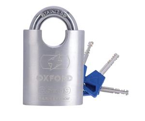 Oxford Marine Proof Padlock CS-12 | Stainless Steel Heavy Duty Corrosion Resistant Shackle - Ideal for Boats, Bikes, Sheds, Gates
