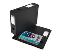 Oxford Memphis Large Capacity Flat Box 24 x 32 cm Spine 80 mm with Press Stud Cover Polypropylene Black