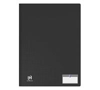 OXFORD Memphis Pack of 10 Document Sleeves A4 160 Sides / 80 Pockets Polypropylene Cover Black