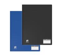 OXFORD Memphis Pack of 2 Document Holders for 80 Views / 40 Pockets A4 Polypropylene Cover Blue and Black