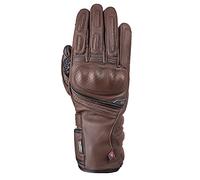Oxford Men's Hamilton Leather Motorcycle Gloves, Brown, L