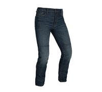 Oxford Men's OA AAA Straight Jeans Motorcycle, Blue 3 Year Aged, Short