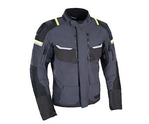 Oxford Men's Stormland Dry2Dry Motorcycle Jacket, Grey/Black/Fluo, XL