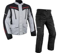 Oxford Metro 2.0 Motorcycle Jacket & Trousers Grey Black Red Kit