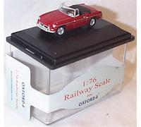 oxford MG red tartan 1.76 railway scale diecast model