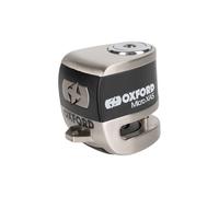Oxford Micro XA5 Alarm Disc Lock LK903 | High Security Motorcycle & Scooter 110dB Rechargeable Disc Brake Lock, Chrome