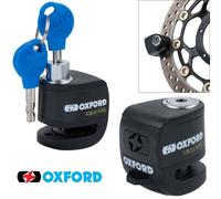 Oxford Micro XA5 Alarm Disc Lock Motorcycle Motorbike Security Brake Lock Black