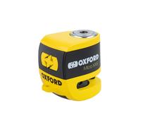 Oxford Micro XA5 Alarm Disc Lock Motorcycle Security - Yellow