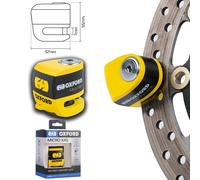 Oxford Micro XA5 Motorcycle Scooter Security Alarm Disc Lock Yellow/Black