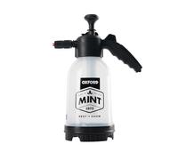 Oxford Mint Bottle OX236 | Pressurised Dispenser with Snow Foaming & Water Sprayer Nozzles, White/Black, 2l
