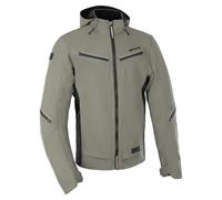 Oxford Mondial Street Mens Motorcycle Jacket Khaki Waterproof CE AA Certified D2D Textile Adventure Touring Motorbike Jackets Thermal Liner Breathable Protective Riding Multi Pockets Vents (Khaki,XL)