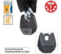 Oxford Monster XL Premium Motorcycle Chain & Padlock Security 1.5M x 14.5mm