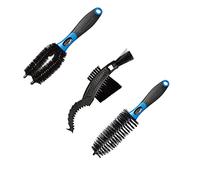 Oxford Motorbike and Bicycle Cleaning and Detailing Triple Brush Set, Nylon, Black, One Size