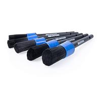 Oxford Motorcycle, 5 Pieces Different Size Car Brush, Detailing Kit for Cleaning Wheels, Emblems, Engine Bay, Leather, Air Vents, Interior and Exterior, Black, Set