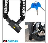 Oxford Motorcycle Alarm Chain10 & Lock Scooter Security 90 db 10 mm x 1.5 M